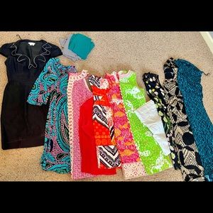 Lot bundle of 11 designer dresses Lily